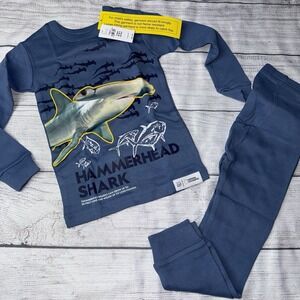 Baby Gap 3 Years National Geographic Shark Pajamas Organic Cotton NEW